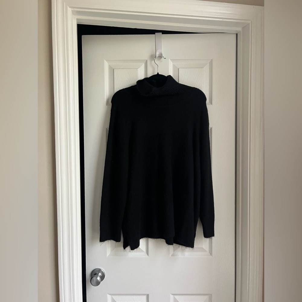 Anne Klein Black Ribbed Sweater